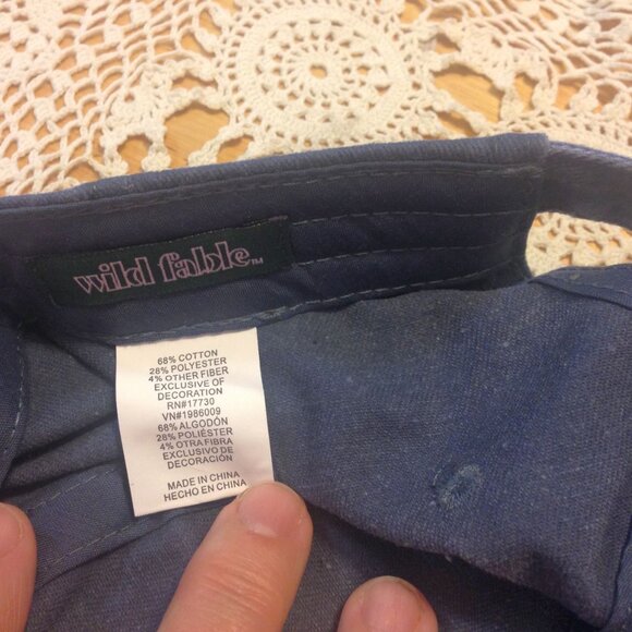 NWT Faded Denim Lady's Cap with Butterfly - Picture 5 of 6